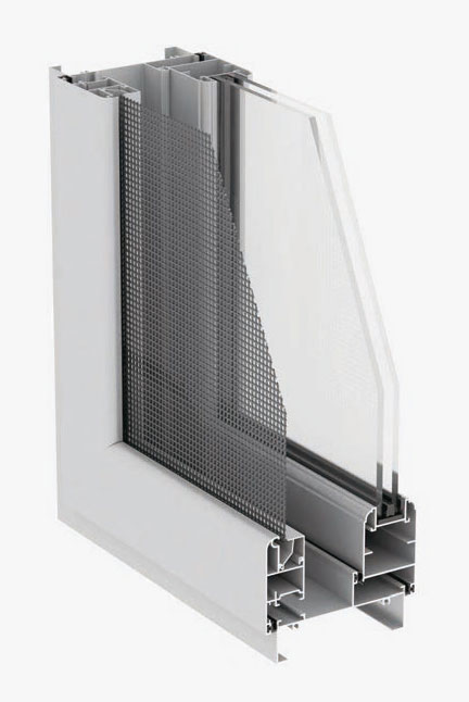 WPC100 integrated casement window with screen