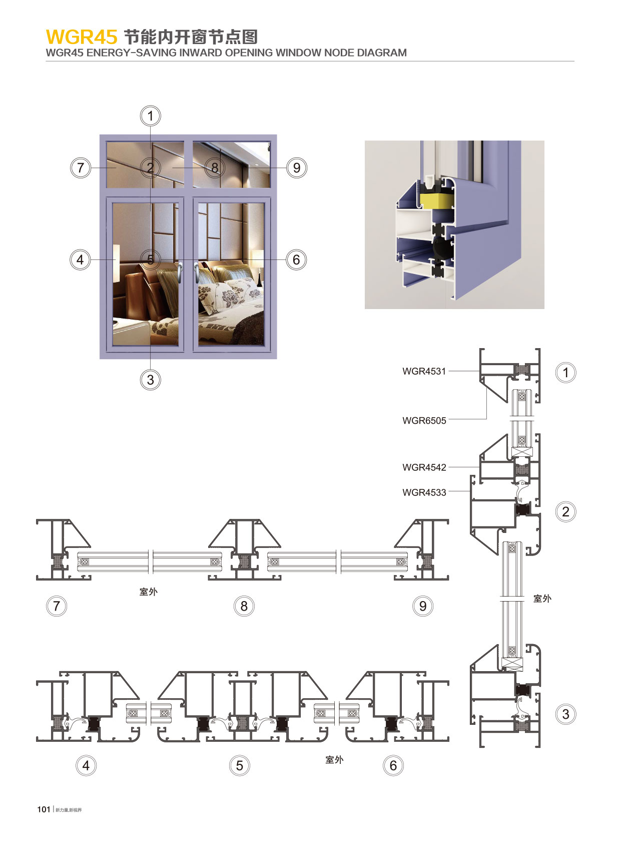 WGR45隔热节能平开系列