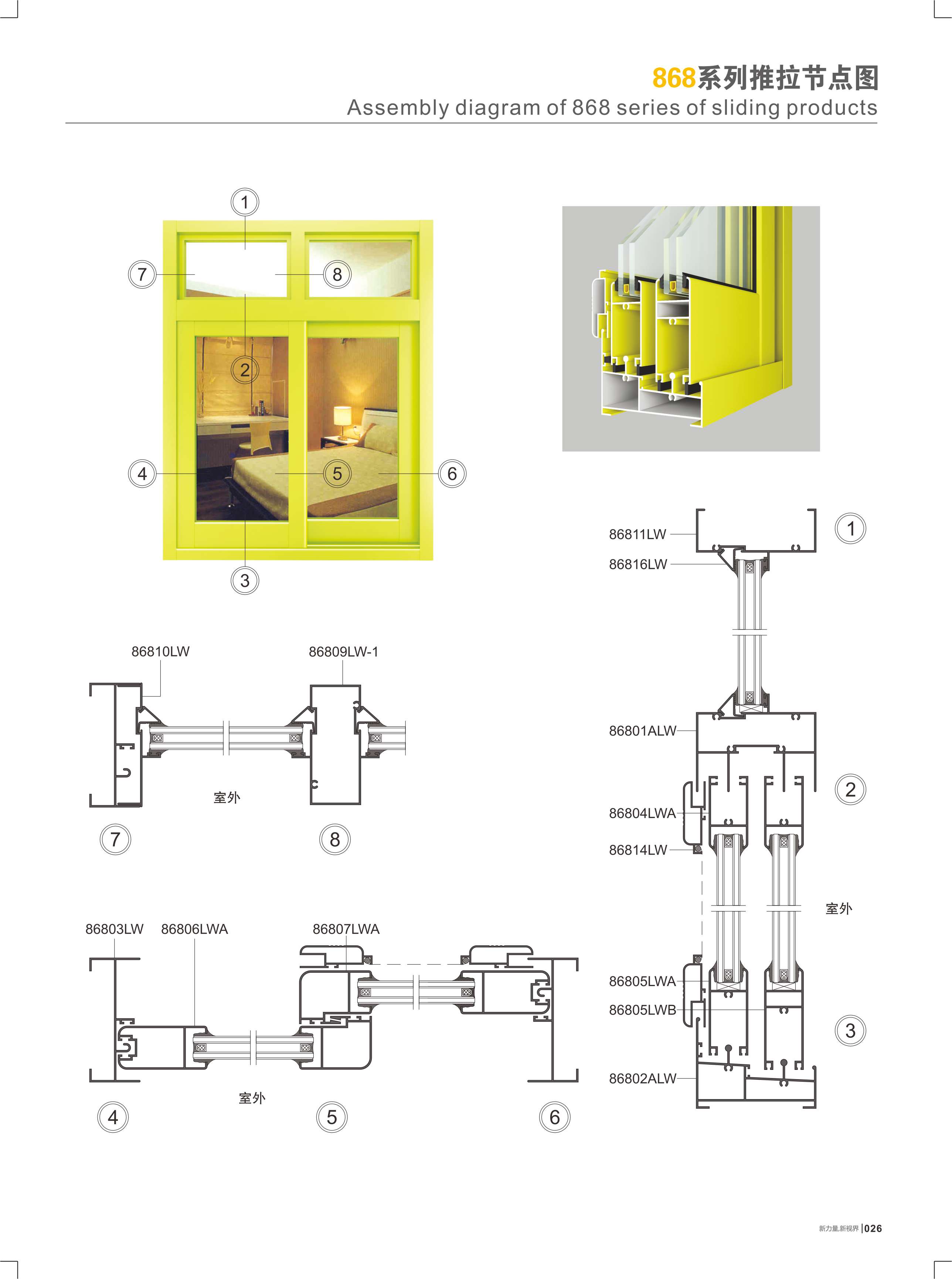 868系列推拉节点图